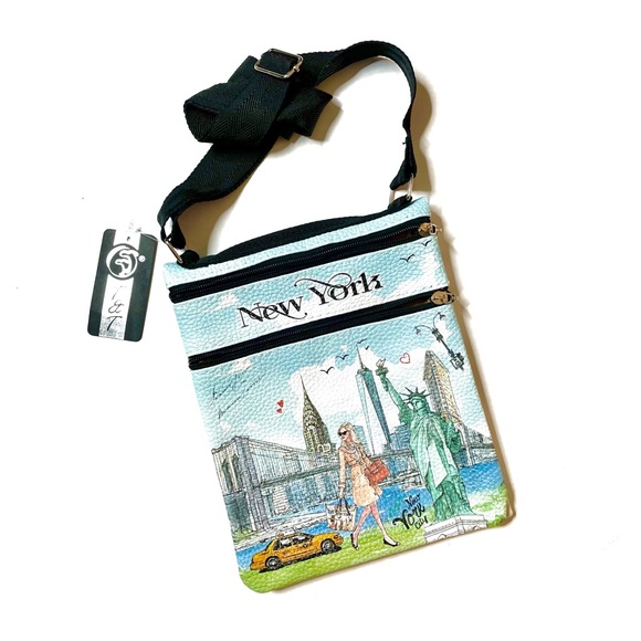 New York Themed Crossbody Bag Purse NWT - Picture 1 of 8